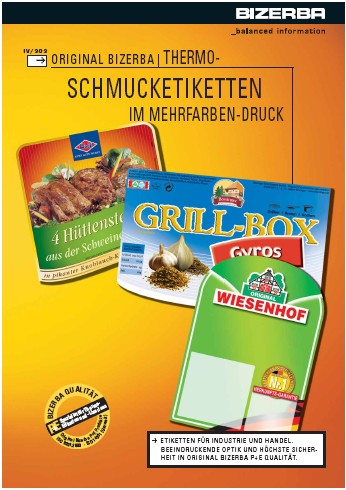 Bizerba egyedi díszcímkék